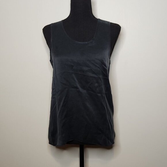 NEW Quince 100% Washable Silk Pajama Tank Black Sz L - Picture 7 of 9